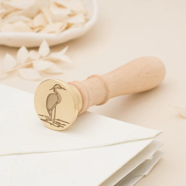 Artisaire/シーリングスタンプ/Heron 3D Wax Stamp - Classic Blonde Handle