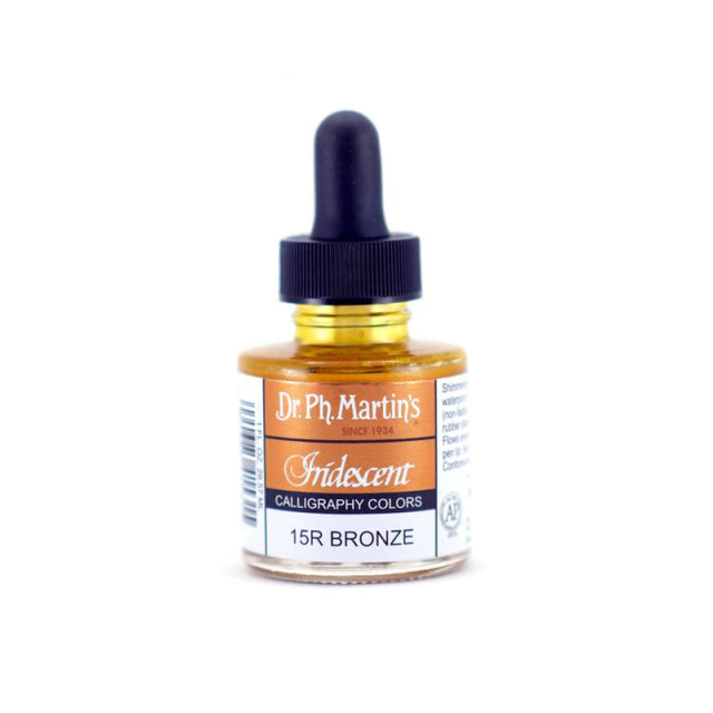 Dr. Ph. Martin's/Calligraphy Ink/Iridescent Colors, Bronze (30ml)