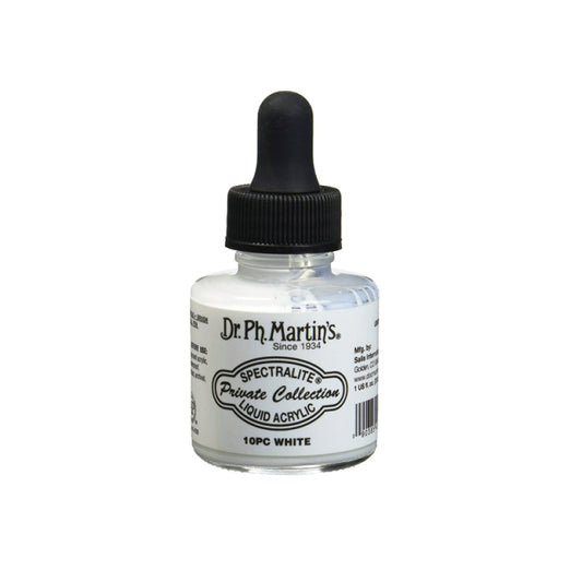 Dr. Ph. Martin's/Calligraphy Ink/Spectralite Private Collection Liquid Acrylics White (30ml)