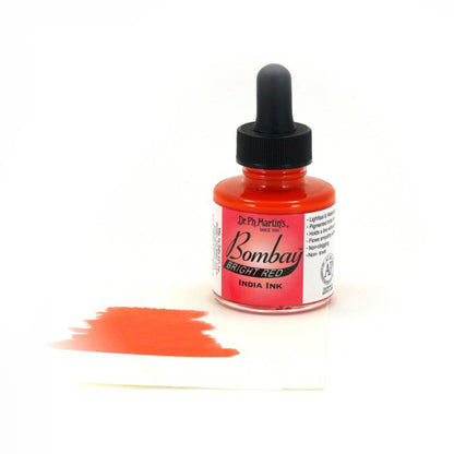 Dr. Ph. Martin's/カリグラフィーインク/Bombay India Ink, Bright Red (30ml)