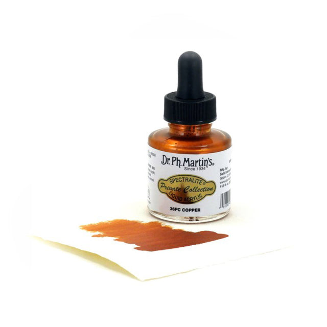 Dr. Ph. Martin's/カリグラフィーインク/Spectralite Private Collection Liquid Acrylics  Copper (30ml)