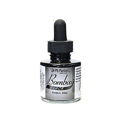 Dr. Ph. Martin's/Calligraphy Ink/Bombay India Ink, Black (30ml)