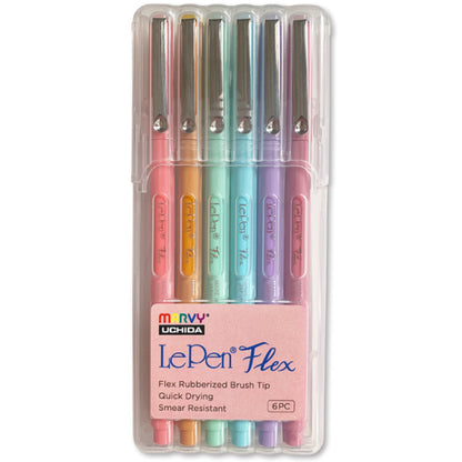 MARVY/Brush Calligraphy/LePen Flex Pastel Set [US Limited Product]