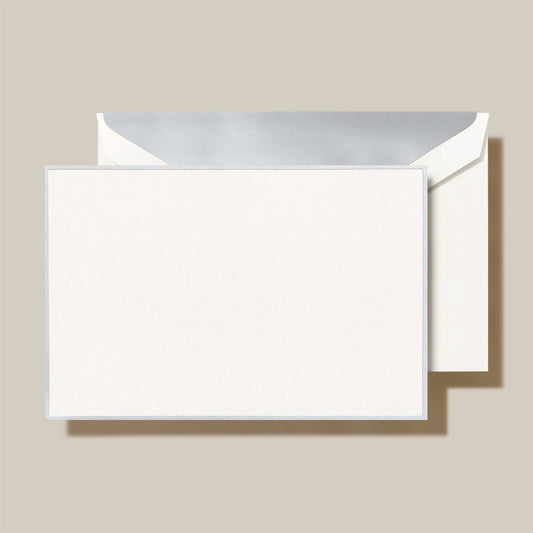 Crane/ボックスカード/Silver Bordered Card （10 Flat Cards / 10 Envelopes）
