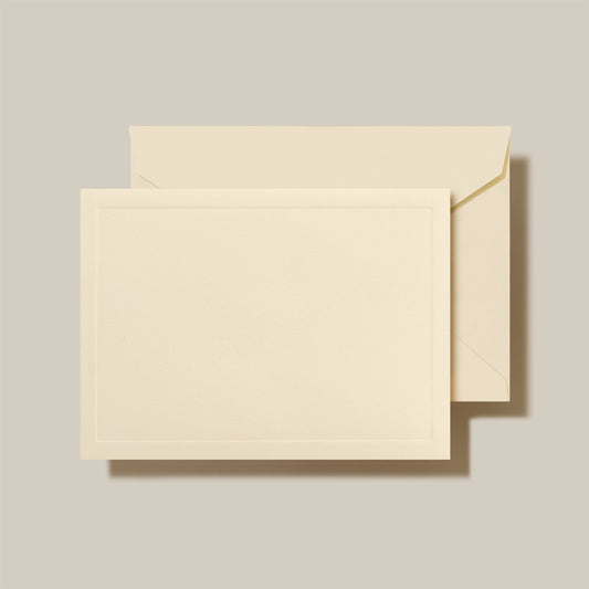 Crane/ボックスカード/Panel Frame Ecru Note（20 Cards / 20 Envelopes）