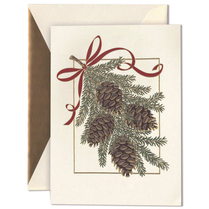 Crane/Box Card/Holiday Pinecone