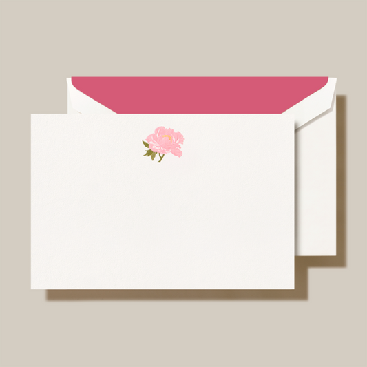 Crane/ボックスカード/Peony Pearl White Card （10 Cards / 10 Envelopes）