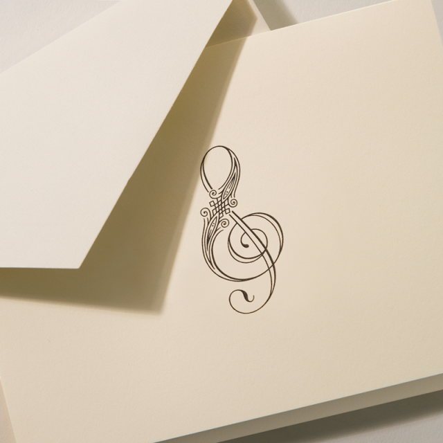 Crane/ボックスカード/TREBLE CLEF NOTE（10 Cards / 10 Envelopes）