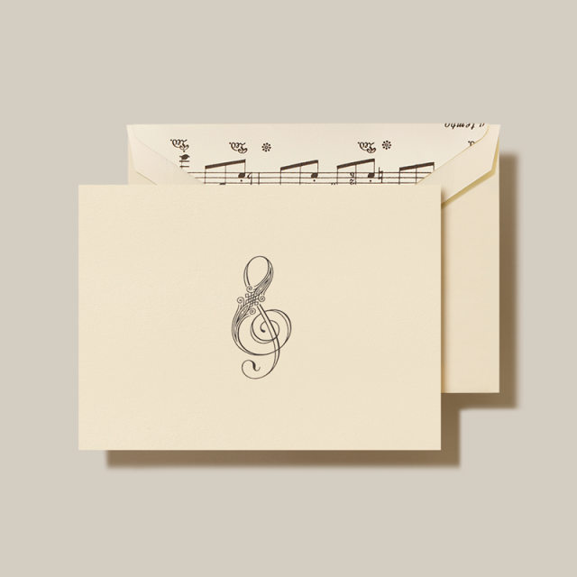 Crane/ボックスカード/TREBLE CLEF NOTE（10 Cards / 10 Envelopes）