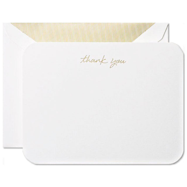 Crane/Box Card Set of 10/Round Corner Thank You