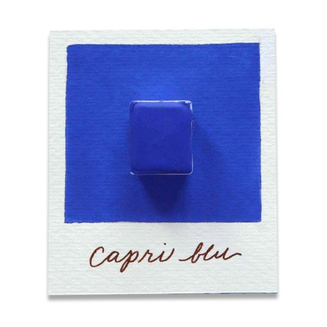 The Creative Kinds/Calligraphy Ink/Single Half Pan Crema - Capri Blu