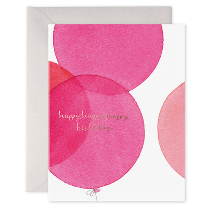 E.Frances/Single Card/Pink Balloons