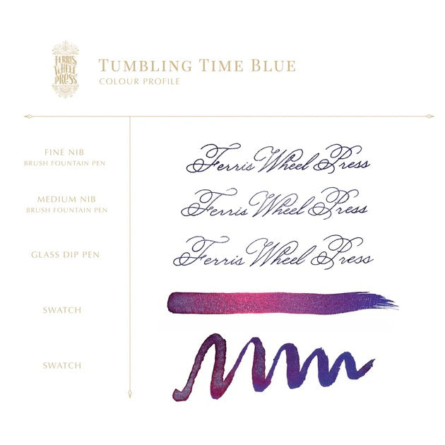 Ferris Wheel Press/Ink/The FerriTales Collection - Tumbling Time Blue 20ml