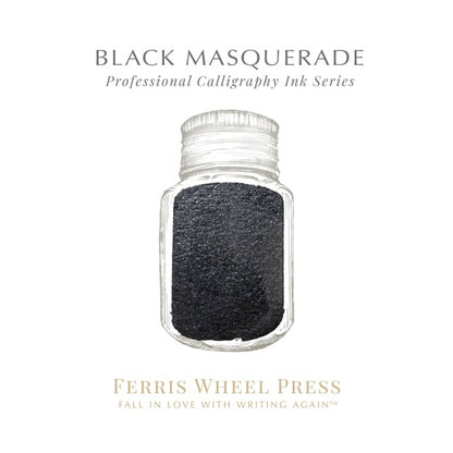 Ferris Wheel Press/Calligraphy Ink/Fanciful Events Collection - Black Masquerade 28ml