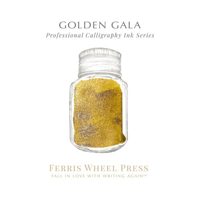 Ferris Wheel Press/Calligraphy Ink/Fanciful Events Collection - Golden Gala 28ml