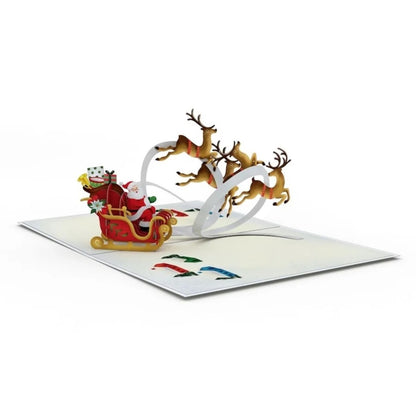 Lovepop/Single Card/Sant Sleigh and Reindeer