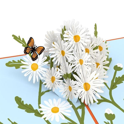 Lovepop/Single Card/Daisies with Monarch Butterfly