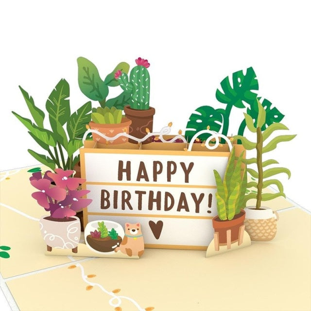 Lovepop/Single Card/Happy Birthday Plants