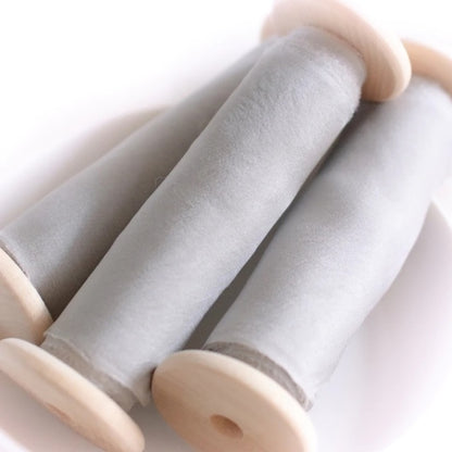 Lademya Silks/Gauze Silk Ribbon -Pale Gray