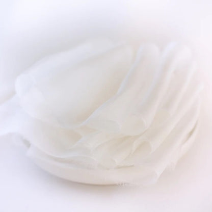 Lademya Silks/Gauze Silk Ribbon -Pure White