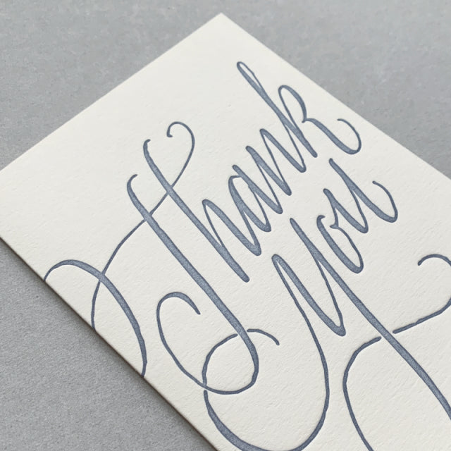 OBLATION/ボックスカード/6 Thank You Calligraphy Cards With 6 Cream Envelope