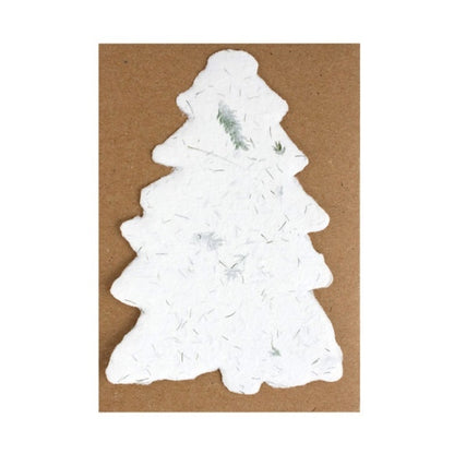 OBLATION/Box Card/6 evergreen fern Sheets with 6 Kraft Envelopes