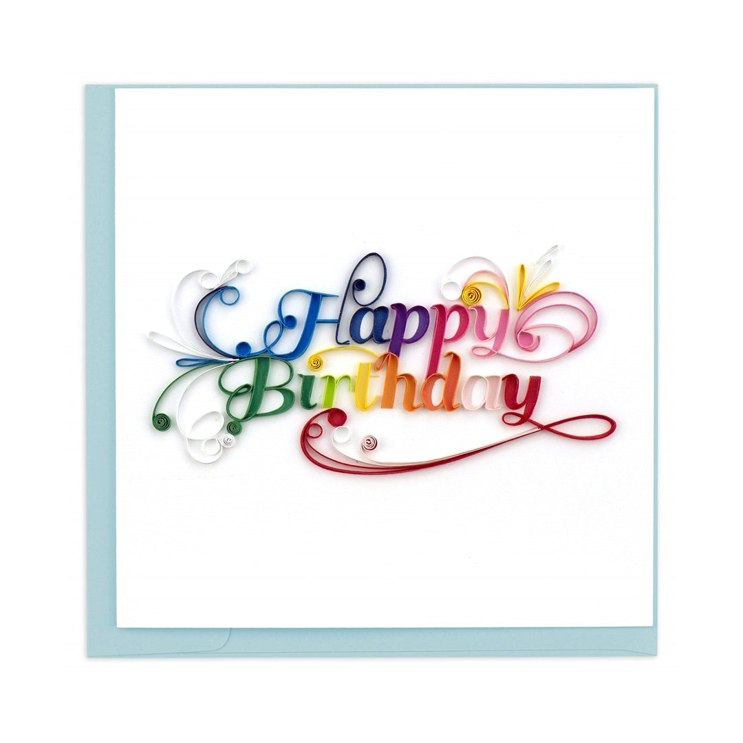 Quilling Card/Greeting Card/Quilled Happy Birthday