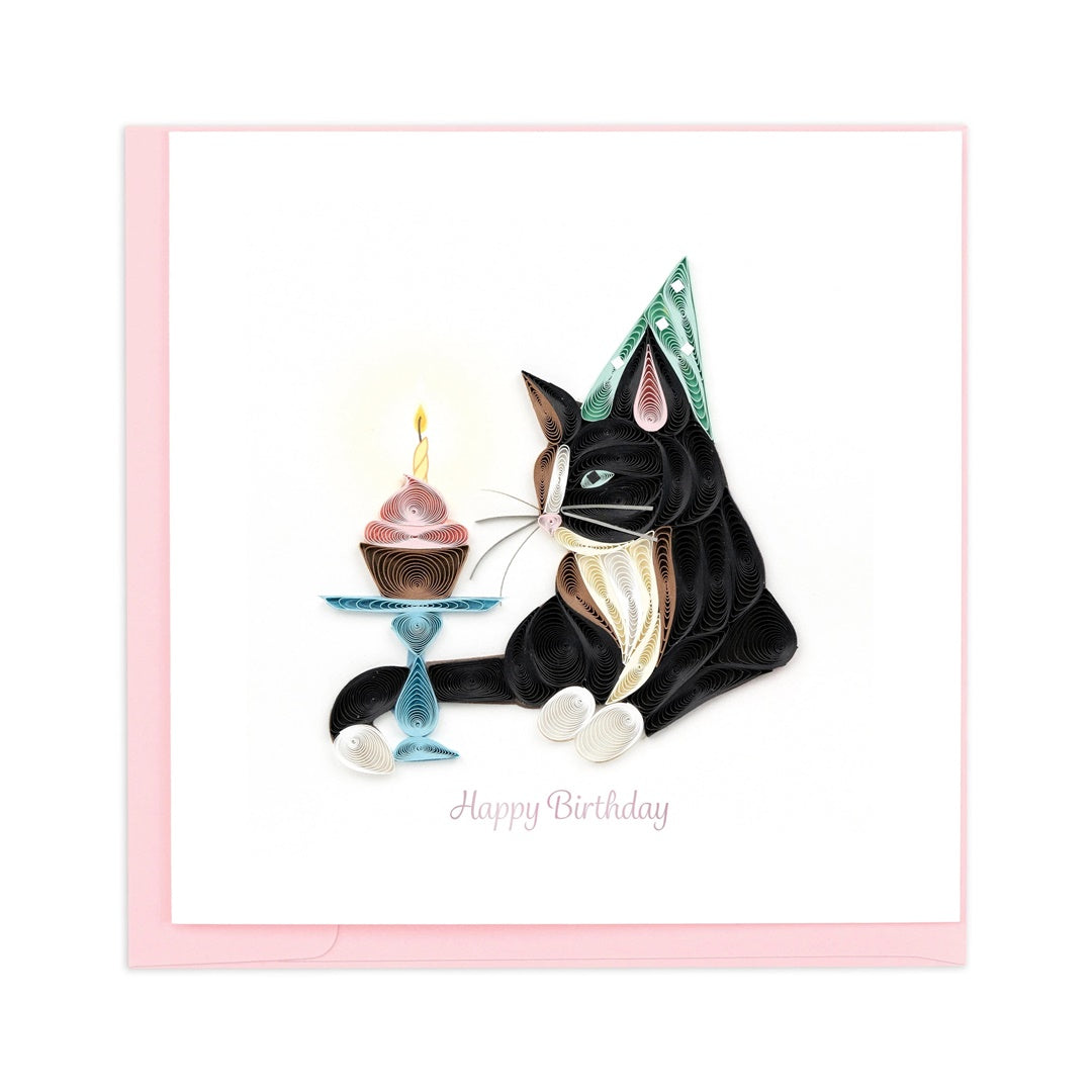 Quilling Card/Greeting Card/Birthday Cat