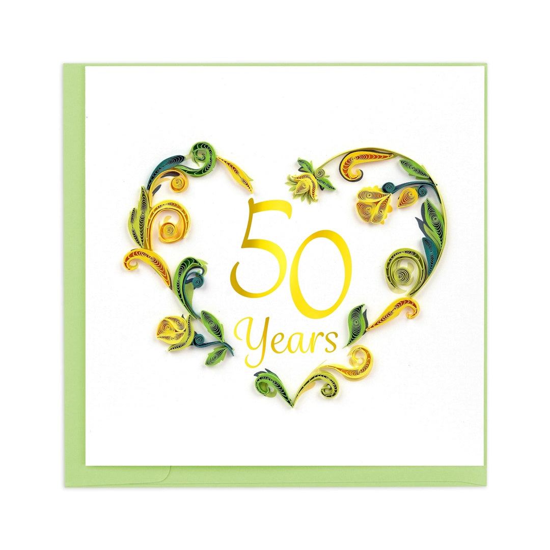 Quilling Card/Greeting Card/50th Wedding Anniversary