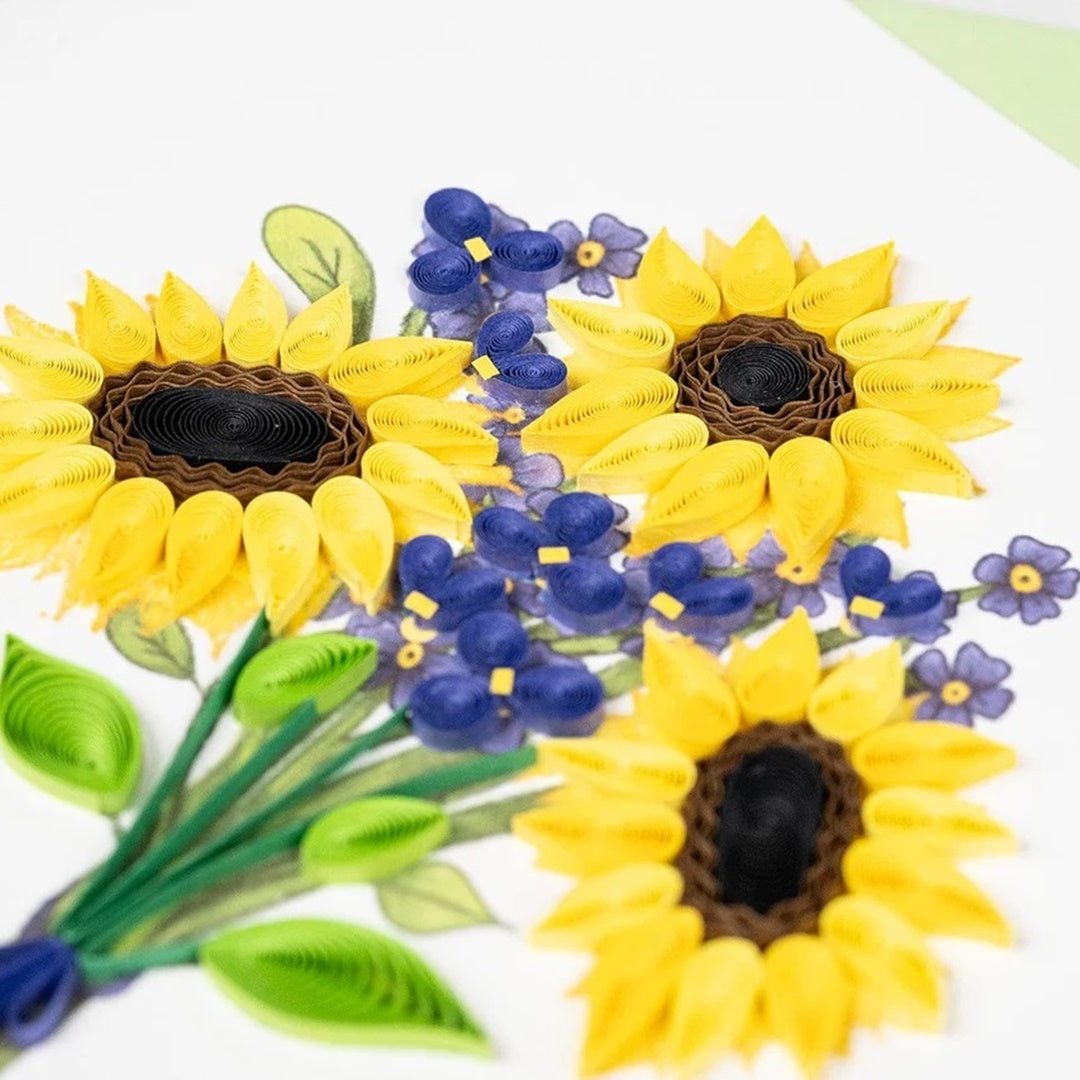 Quilling Card/Greeting Card/Birthday Sunflower Bouquet