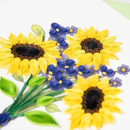 Quilling Card/Greeting Card/Birthday Sunflower Bouquet