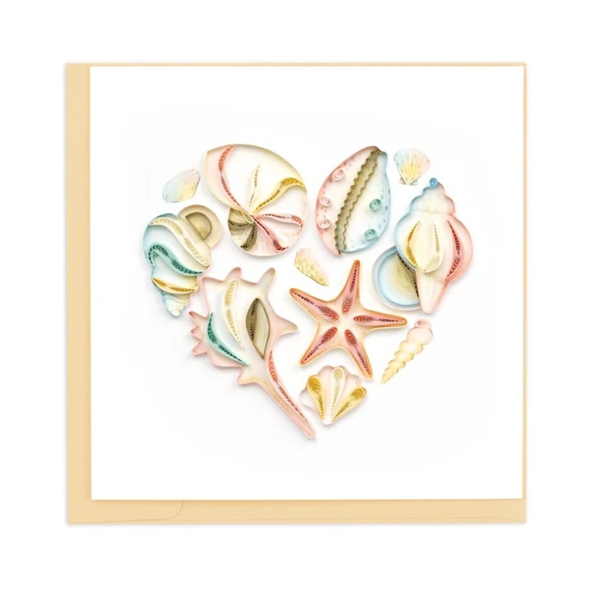 Quilling Card/Greeting Card/Seashell Heart