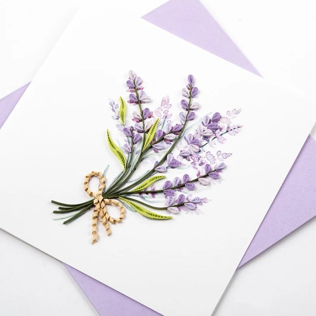 Quilling Card/グリーティングカード/Lavender Bunch
