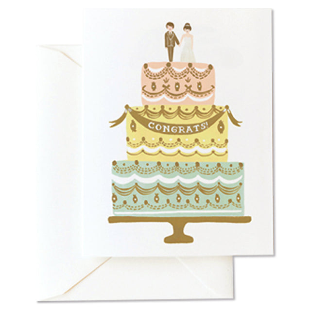 Rifle Paper/Single Card/Congrats Wedding Cake Card