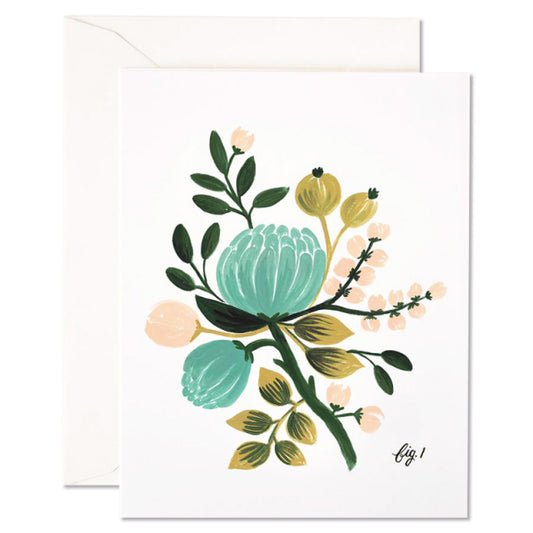 Rifle Paper/Single Card/Blue Floral