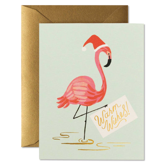 Rifle Paper/Single Card/Flamingo Holiday