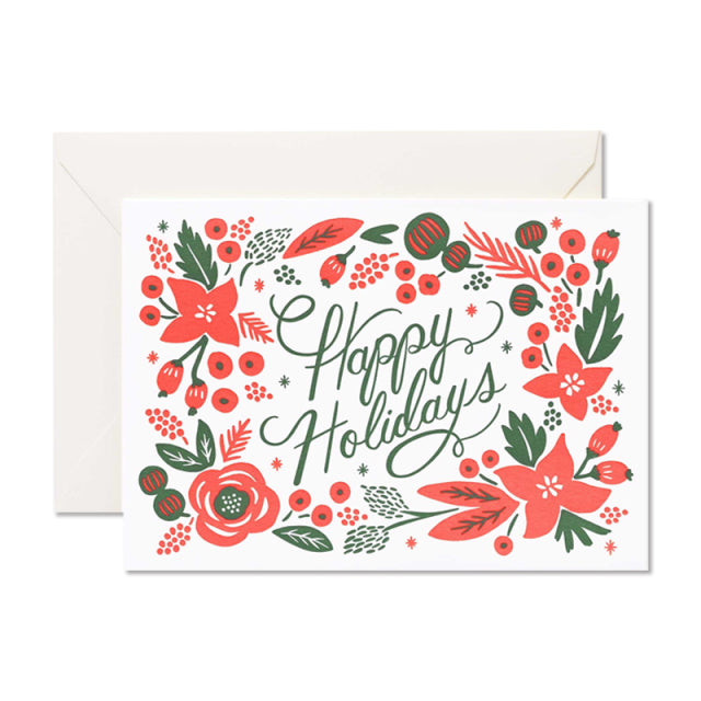 [No barcode] Rifle Paper/Single card/Poinsettia Press