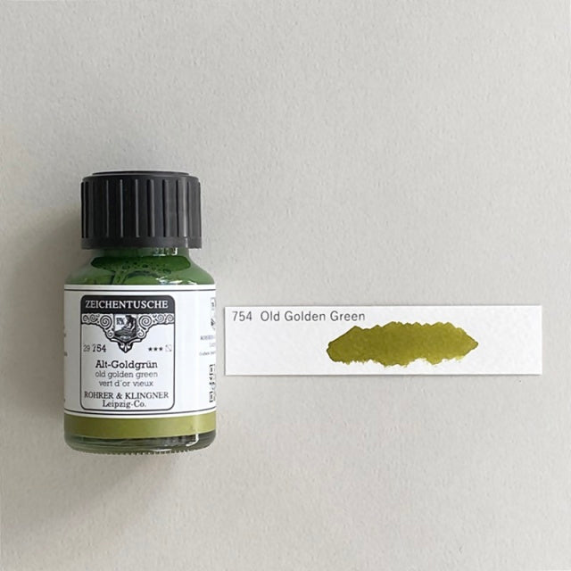 ROHRER &amp; KLINGNER/Calligraphy Ink/Calligraphy Ink - Old Golden Green