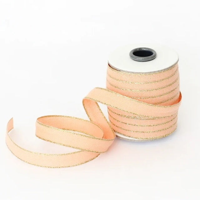 Studio Carta/Drittofilo Cotton Ribbon - Peach/Gold