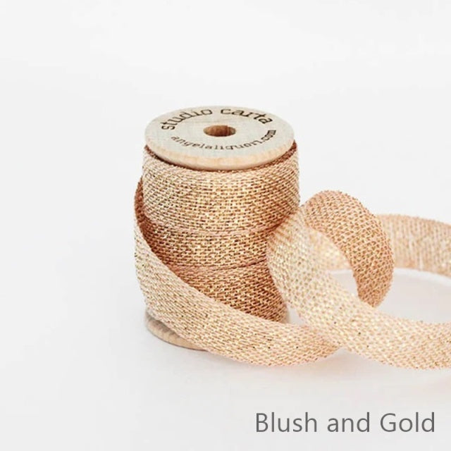 Studio Carta/Metallic Ribbon/Metallic Loose Weave Ribbon 9 colors in total