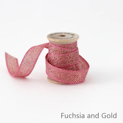 Studio Carta/メタリックリボン/Metallic Loose Weave Ribbon 全9色