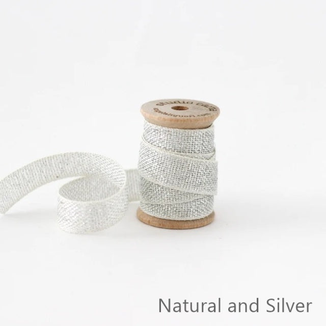 Studio Carta/Metallic Ribbon/Metallic Loose Weave Ribbon 9 colors in total