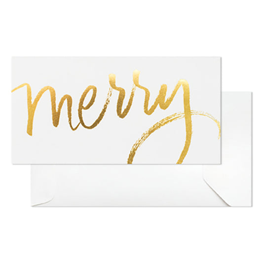 Sugar Paper/Single Card/Gold Merry