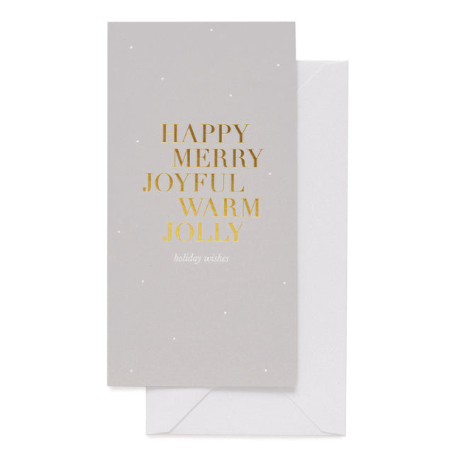 Sugar Paper/Single Card/Happy, Merry, Joyful Monarch