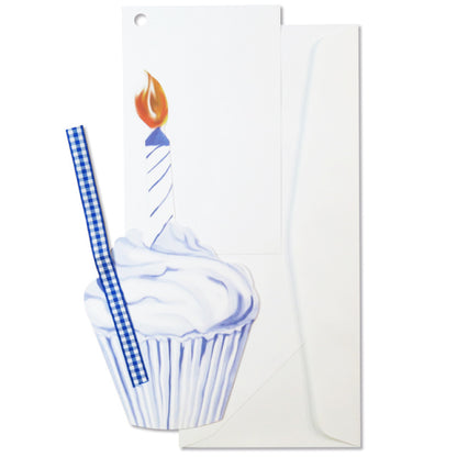 Stevie Streck Designs/Single Card/Blue Cupcake