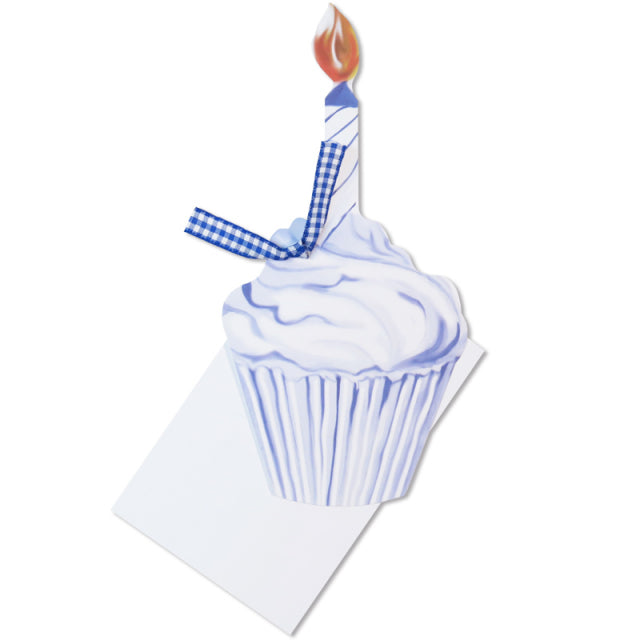 Stevie Streck Designs/Single Card/Blue Cupcake