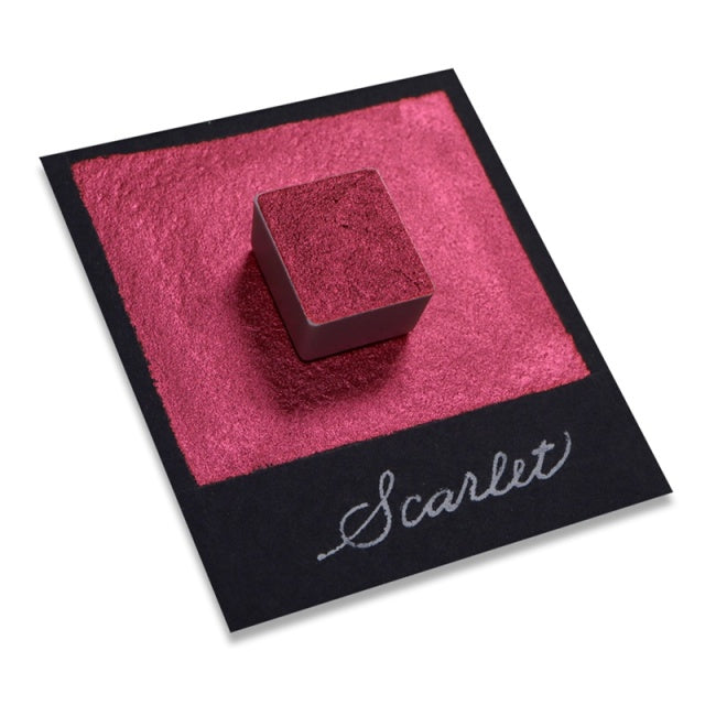 The Creative Kinds/Calligraphy Ink/Single Half Pan Shimmer - Scarlet