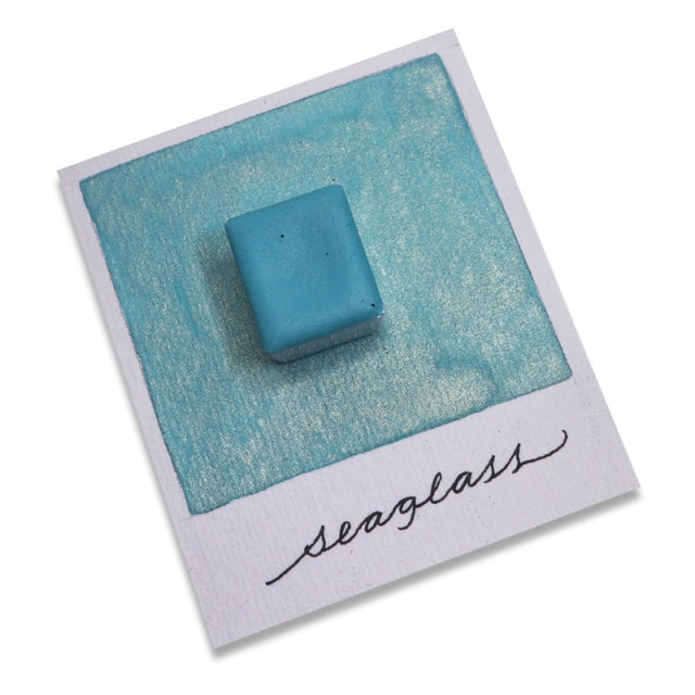 The Creative Kinds/Calligraphy Ink/Single Half Pan Soft Shimmer - Seaglass