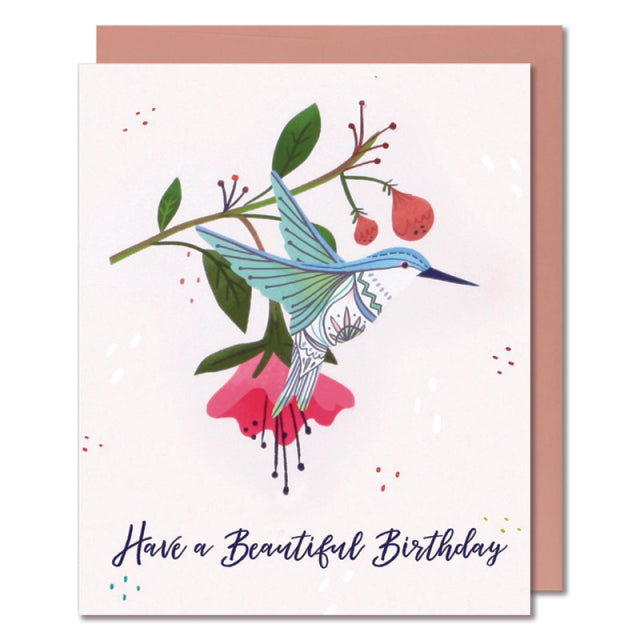 UWP LUXE/Single Card/Humming Bird Birthday