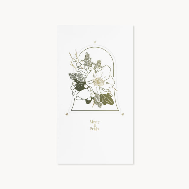 UWP LUXE/Single Card/Christmas Rose